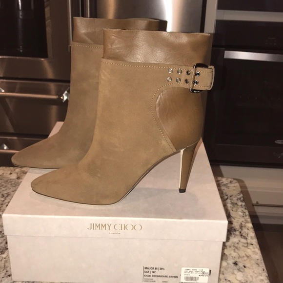 Major 85 in Khaki Brown/ Jimmy Choo Booties - Picture 1 of 6
